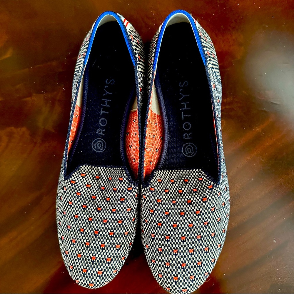 Rothy’s Coral Dot Loafers Size 9